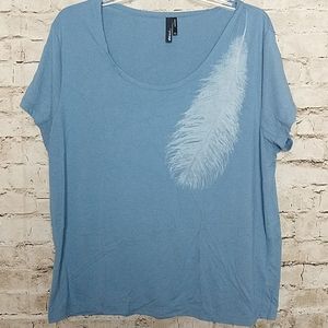 She Said Woman Tee Shirt  Feather Blue Size XL